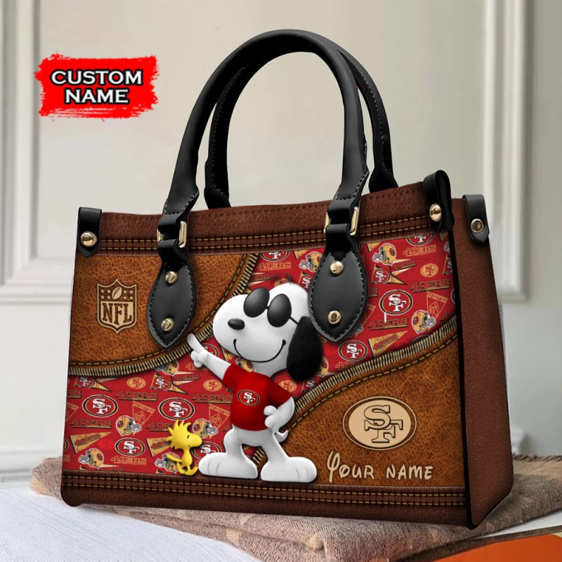 San Francisco 49ers Leather Hand Bag Side View