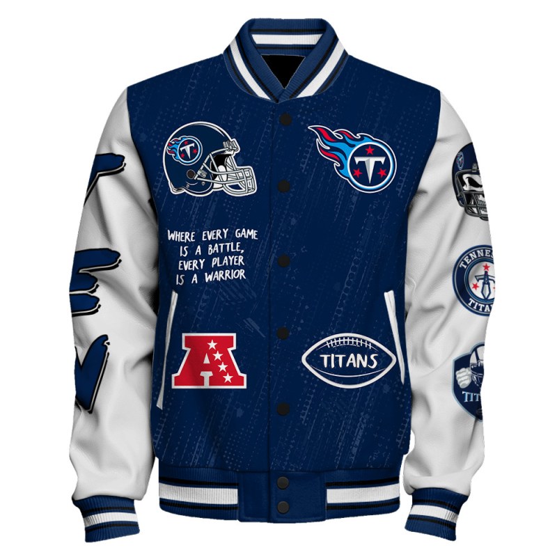 Tennessee Titans Varsity Jacket Side View