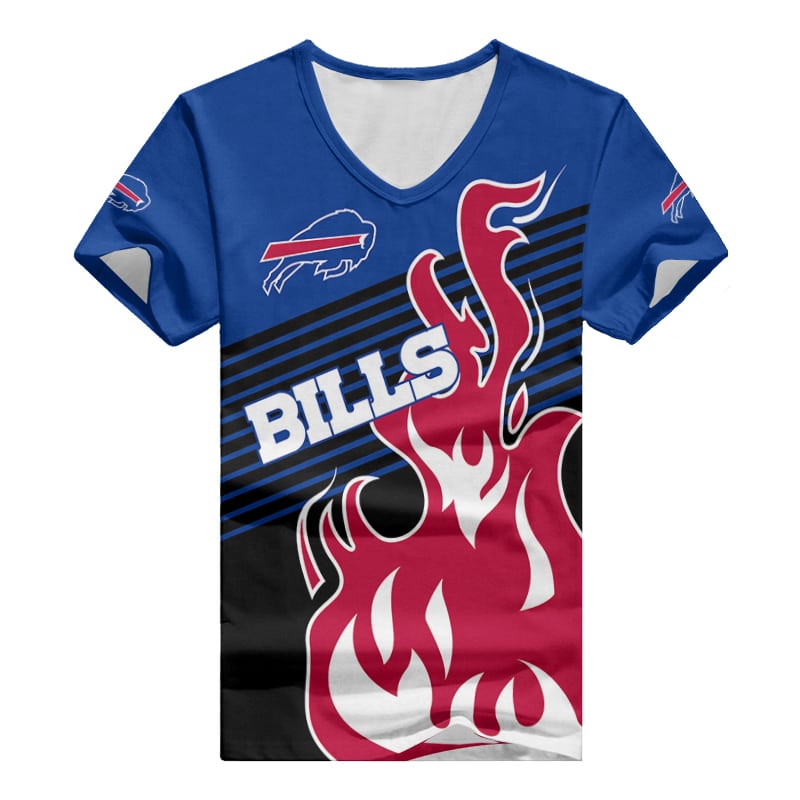 Buffalo Bills V-neck Women's T-shirt Side View