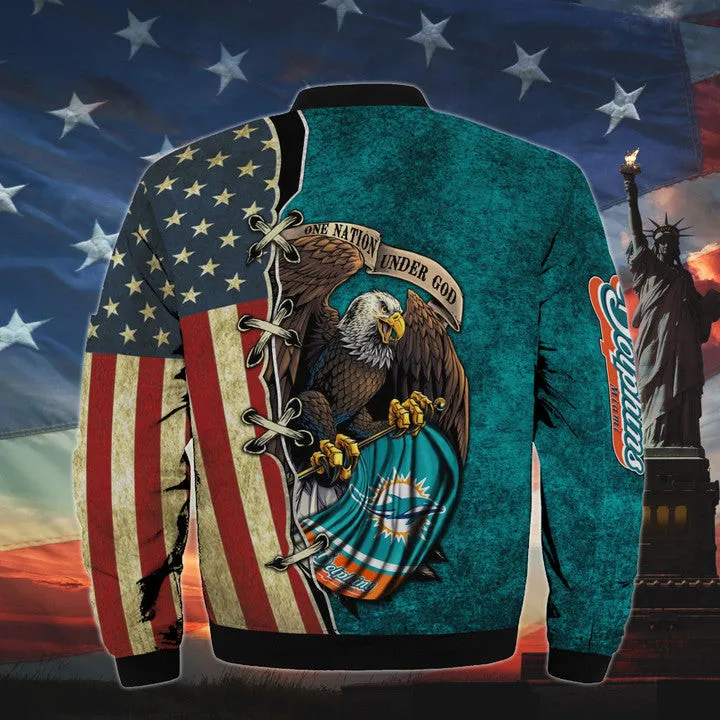 Stylish Miami Dolphins Bomber Jacket for NFL Fans