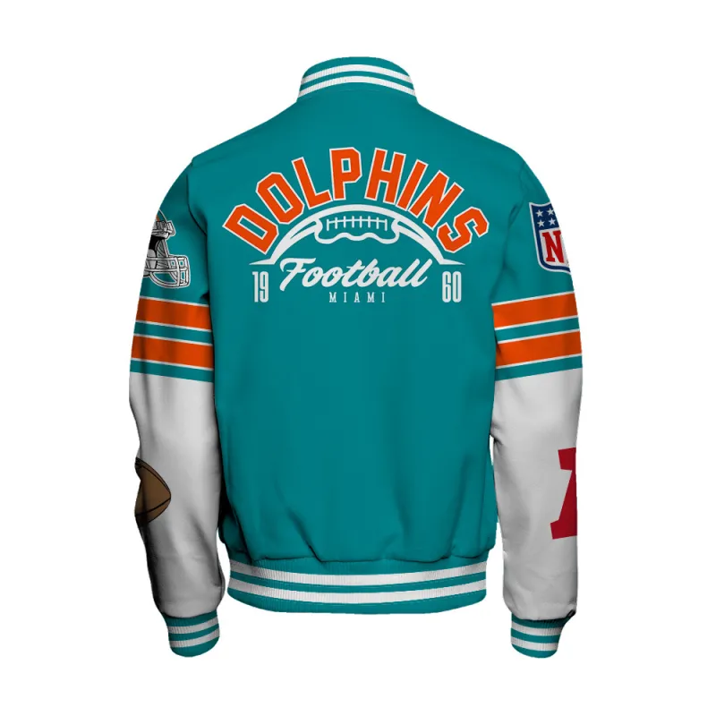 Miami Dolphins Varsity Jacket - Details