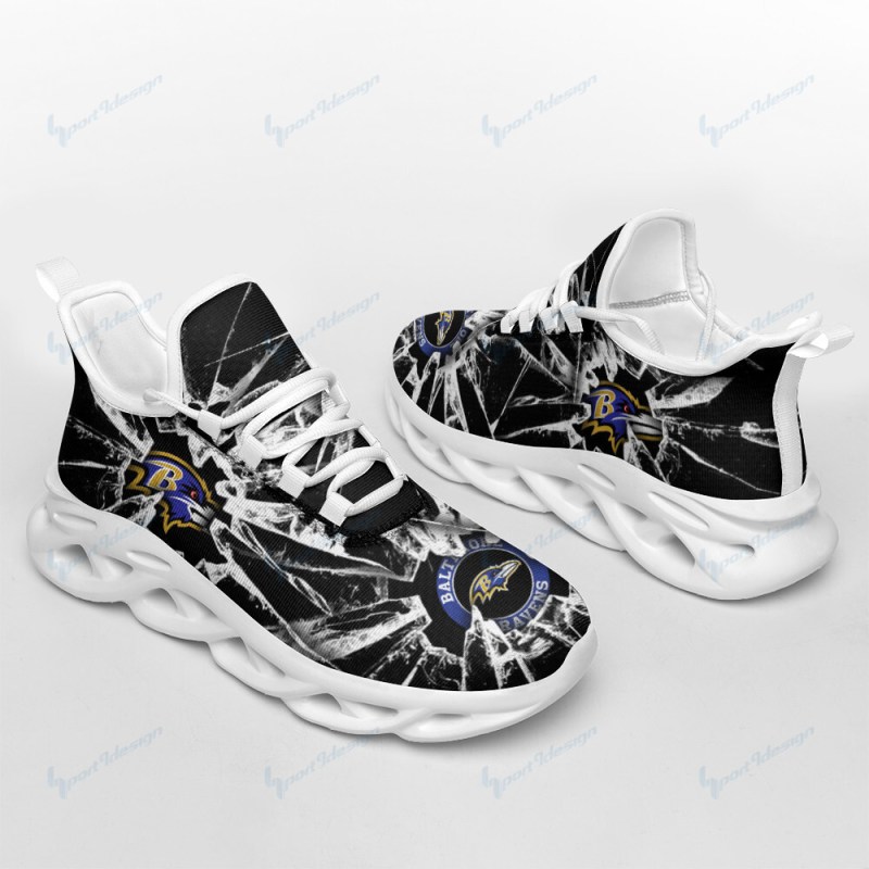 Baltimore Ravens Yezy Running Sneakers - Side View