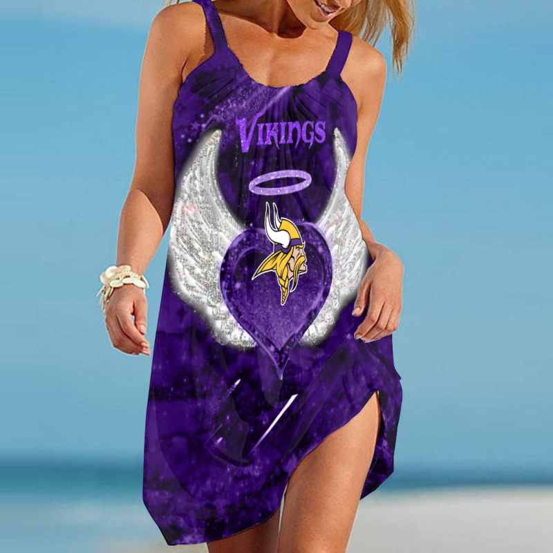 Minnesota Vikings Beach Dress - Front View