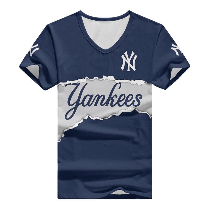 Women V-neck New York Yankees Tee