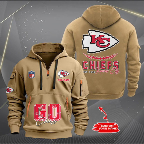 Kansas City Chiefs Quarter Zip Hoodie