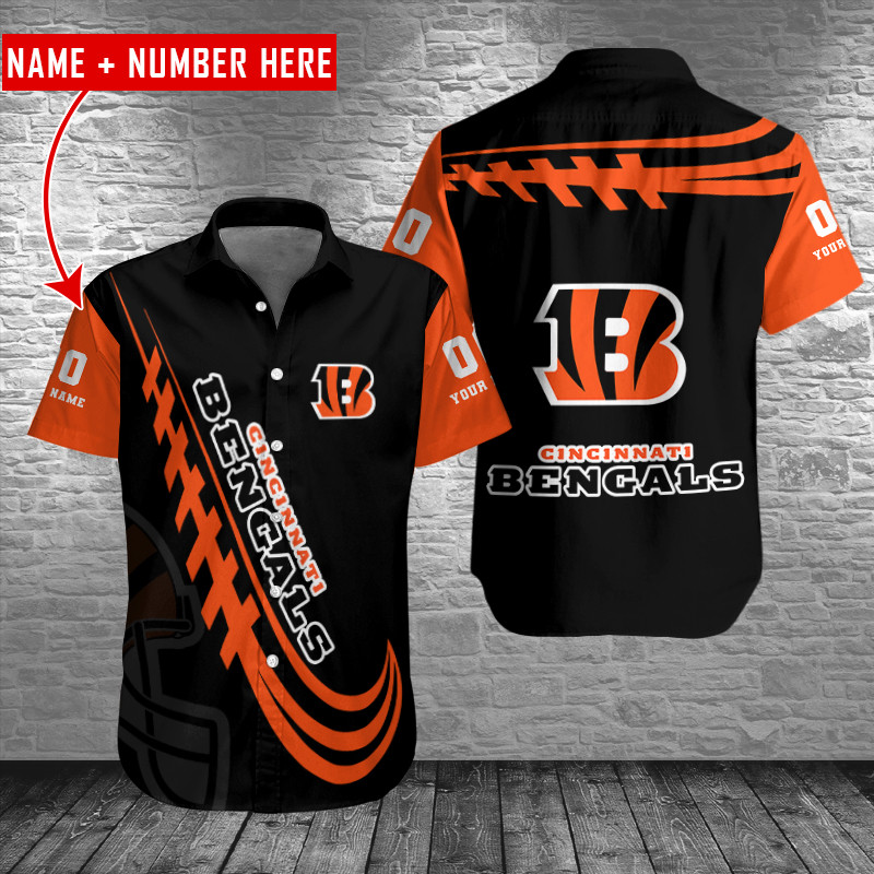 Cincinnati Bengals Personalized Button Shirt Sizing Chart