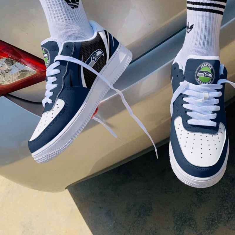 Seattle Seahawks AF1 Shoes Side View