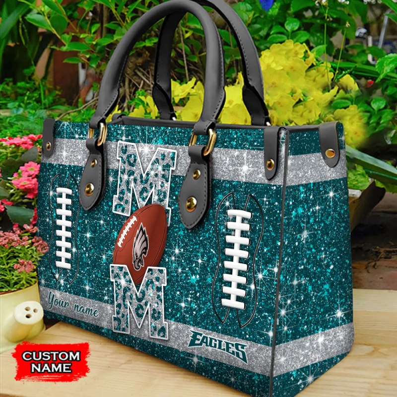 Philadelphia Eagles Personalized Leather Hand Bag