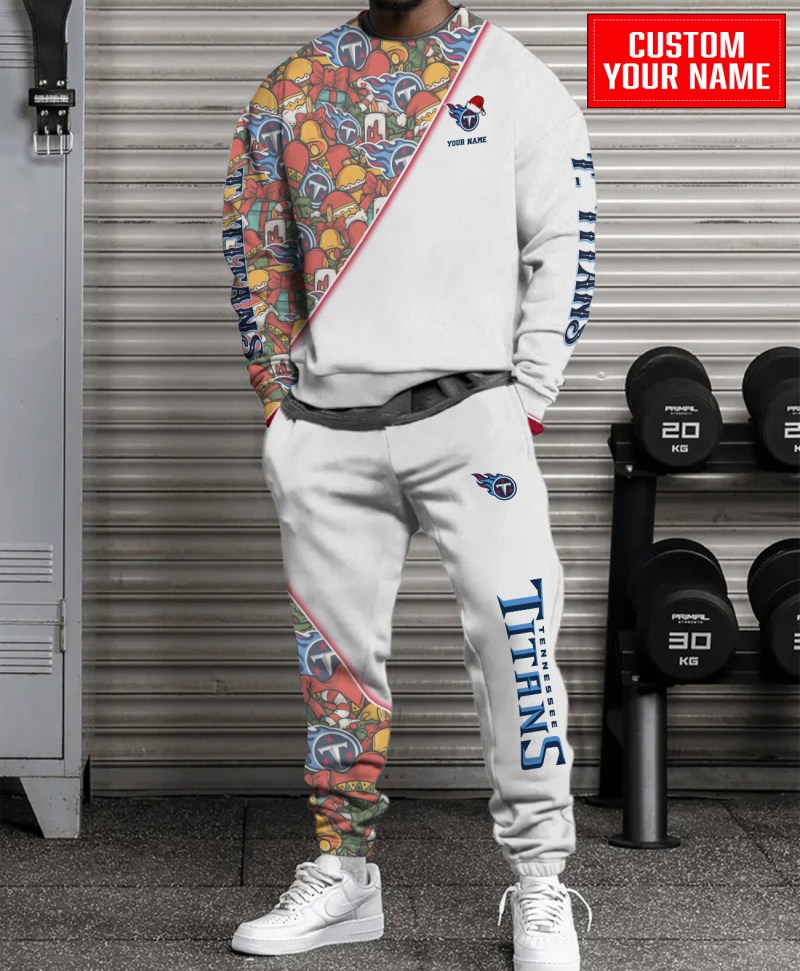 Tennessee Titans Christmas Pattern Unisex Sweatshirt and Sweatpants