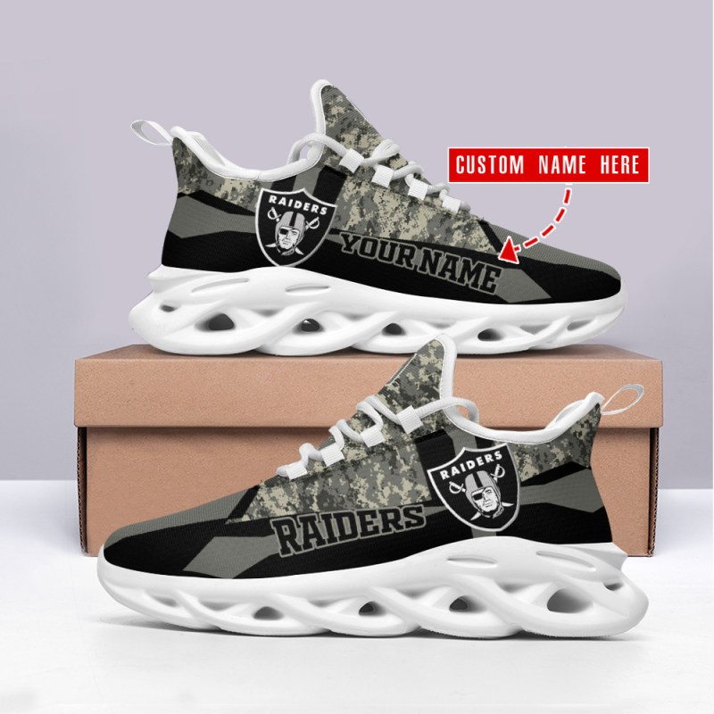Las Vegas Raiders Personalized Yezy Running Sneakers