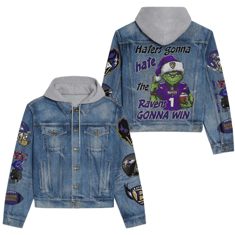 Baltimore Ravens Hooded Denim Jacket