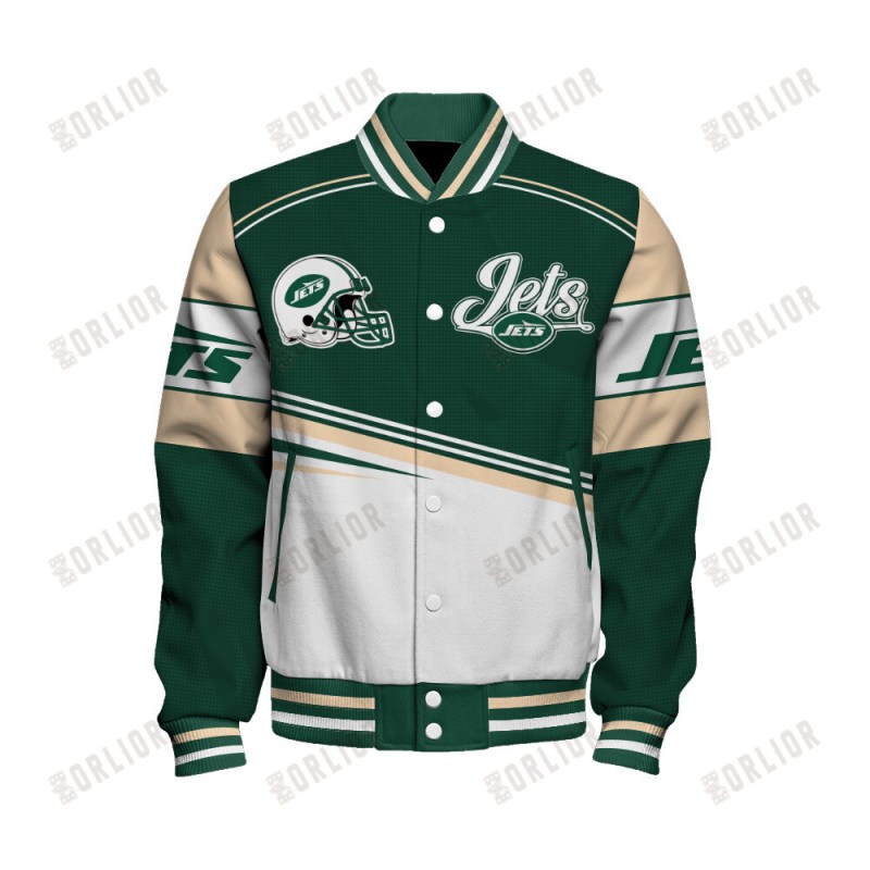 New York Jets Varsity Jacket Back View