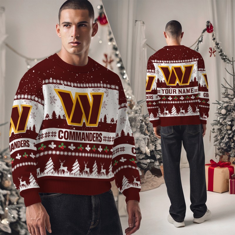 Washington Commanders Ugly Christmas Sweater Studio