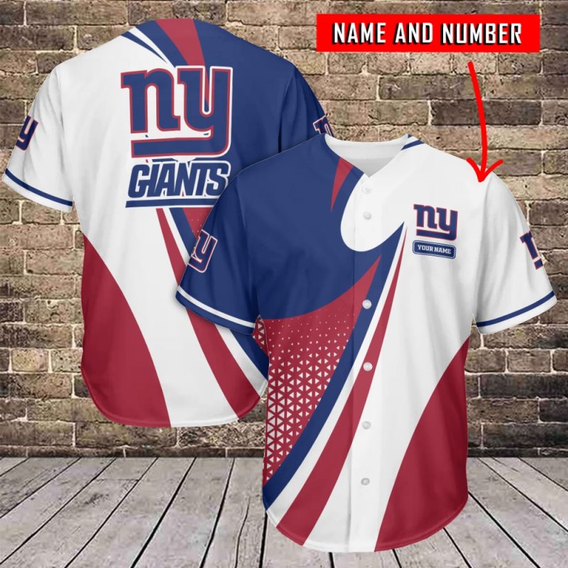 New York Giants Personalized Baseball Jersey