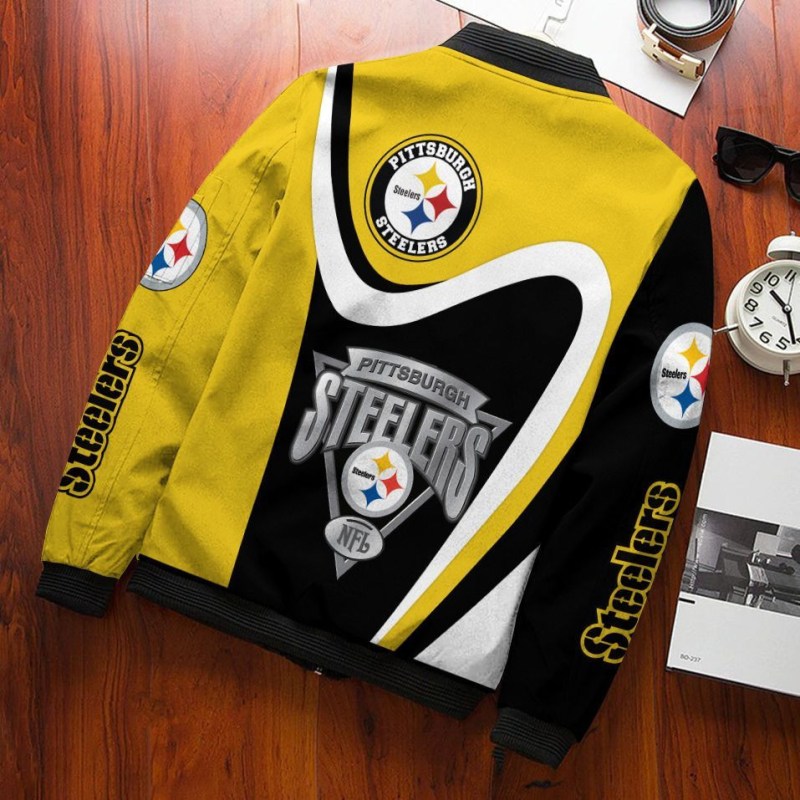 Pittsburgh Steelers Bomber Jacket Back