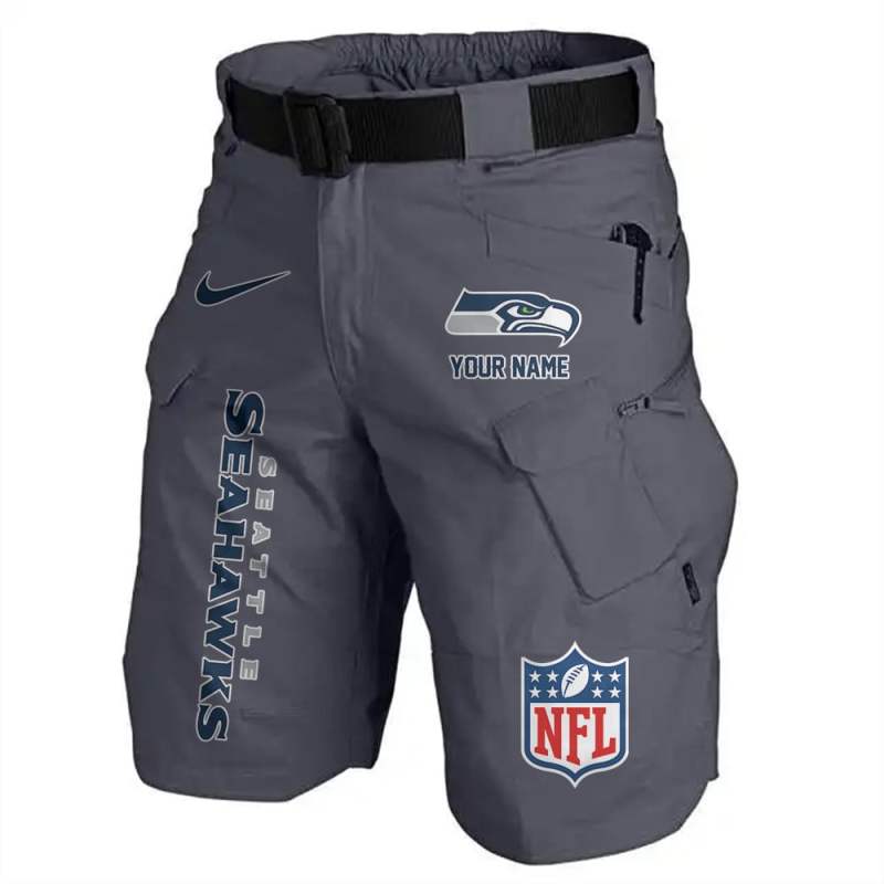 Seattle Seahawks Front Pockets Men's Shorts - Style 3