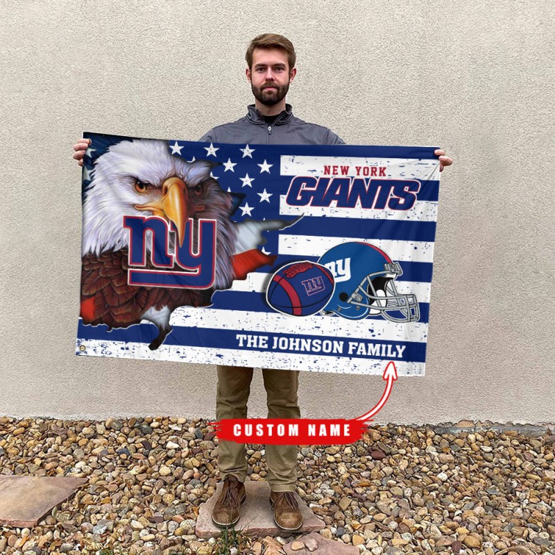Custom Name New York Giants Flag