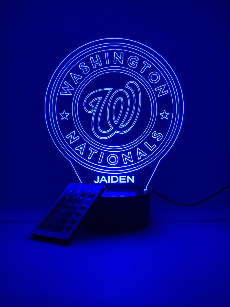 Washington Commanders 3D LED Lamp Color Options