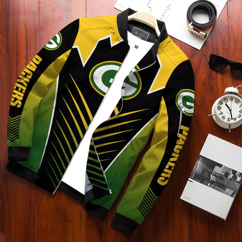 Green Bay Packers Bomber Jacket Side View