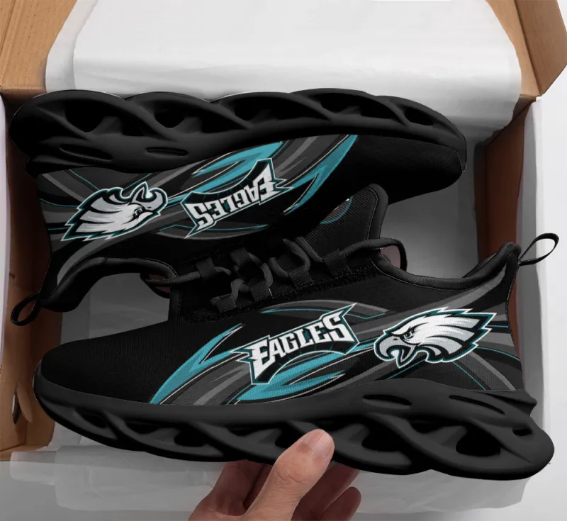 Lifestyle Image featuring Philadelphia Eagles Yezy Running Sneakers