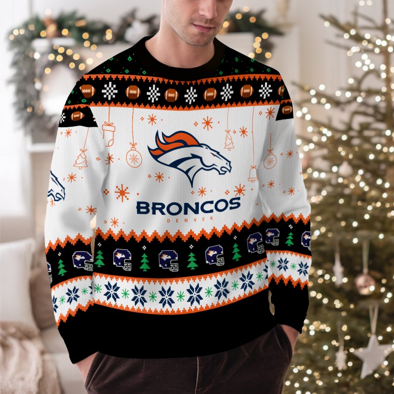 Denver Broncos Ugly Christmas Sweater 3