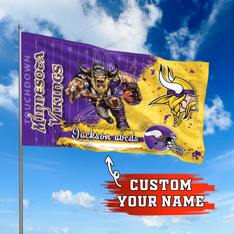 Minnesota Vikings Personalized Flag