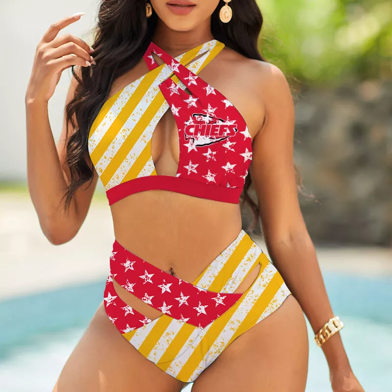 Kansas City Chiefs Women's 2PCS Bikini Swimsuit
