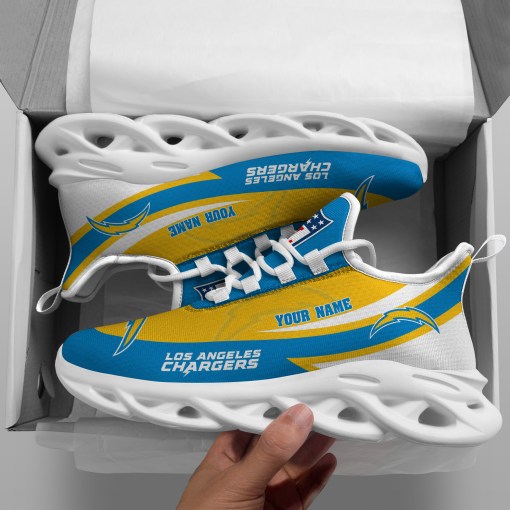Los Angeles Chargers Personalized Yezy Running Sneakers