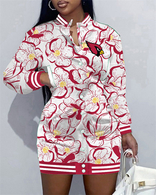 Arizona Cardinals Women's Button Down Jacket Dress