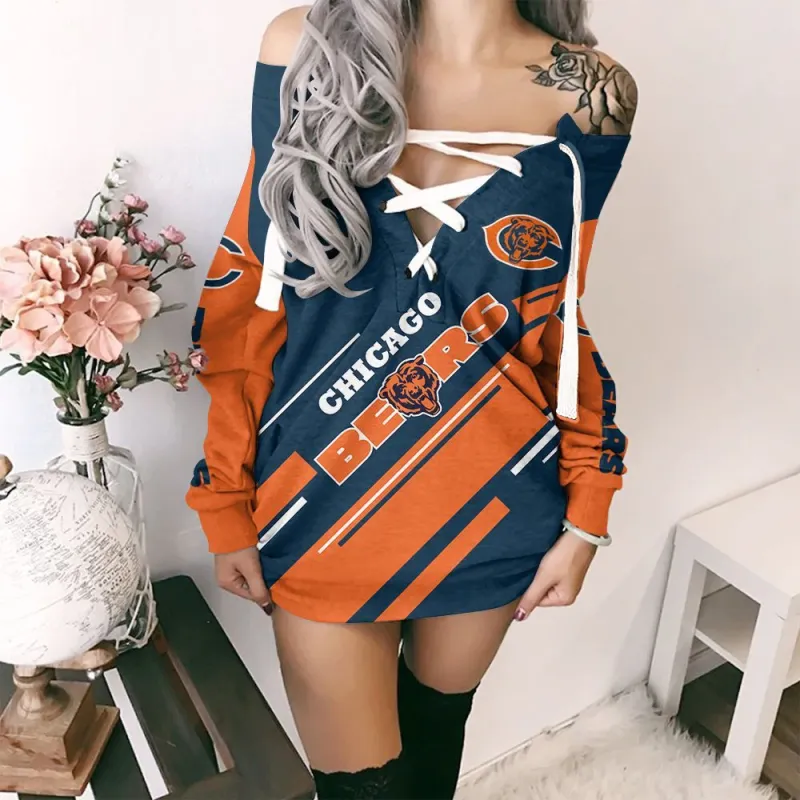 Chicago Bears Lace-Up Sweatshirt