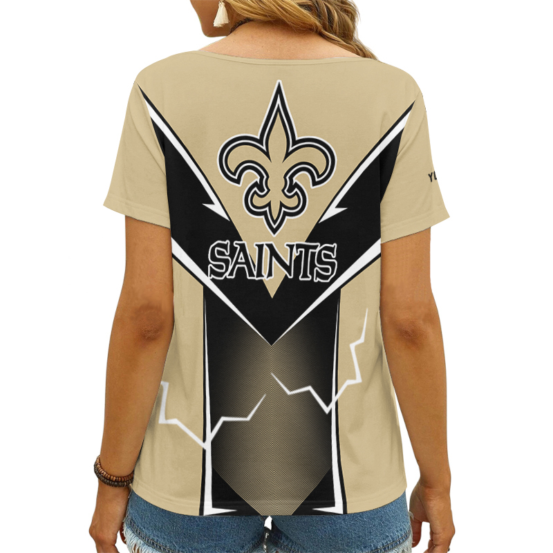 New Orleans Saints Women's T-shirt V-neck Design