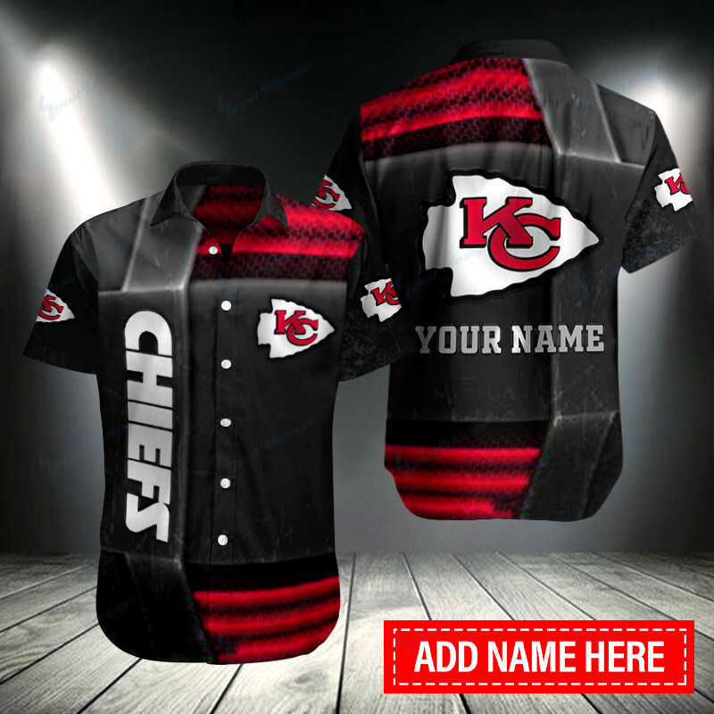 Kansas City Chiefs Personalized Button Shirt Size Chart