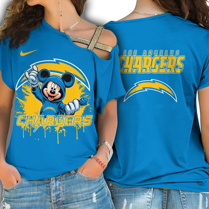 Los Angeles Chargers Women's Cross Strap Shoulder Shirt