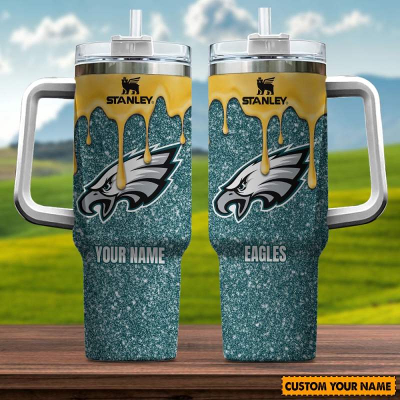 Philadelphia Eagles 40oz Tumbler Side View