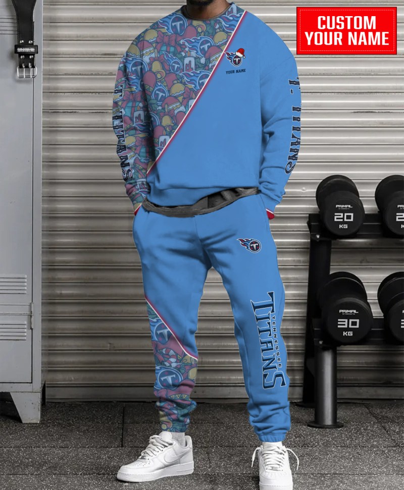 Tennessee Titans Christmas Pattern Sweatshirt and Sweatpants