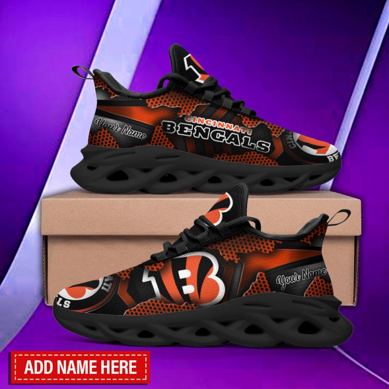 Cincinnati Bengals Personalized Yezy Running Sneakers