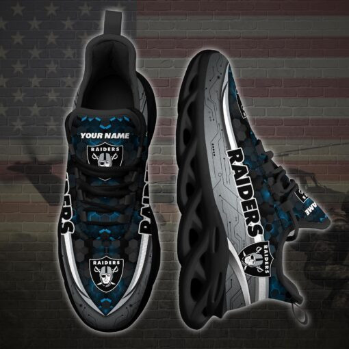 Las Vegas Raiders Personalized Yezy Running Sneakers