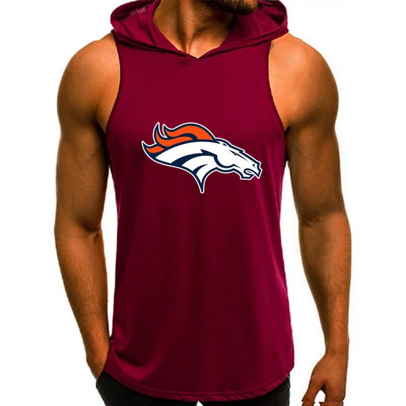 Denver Broncos Man Gym-Sport Hoodie Vest Lifestyle