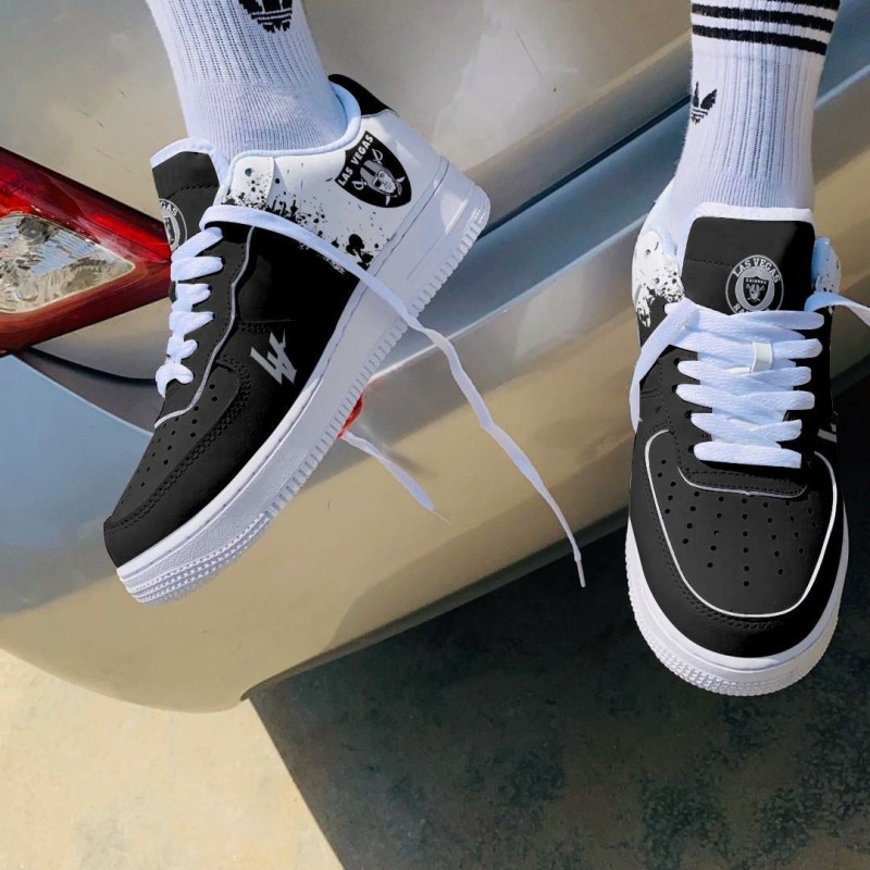 Las Vegas Raiders AF1 Shoes Back View
