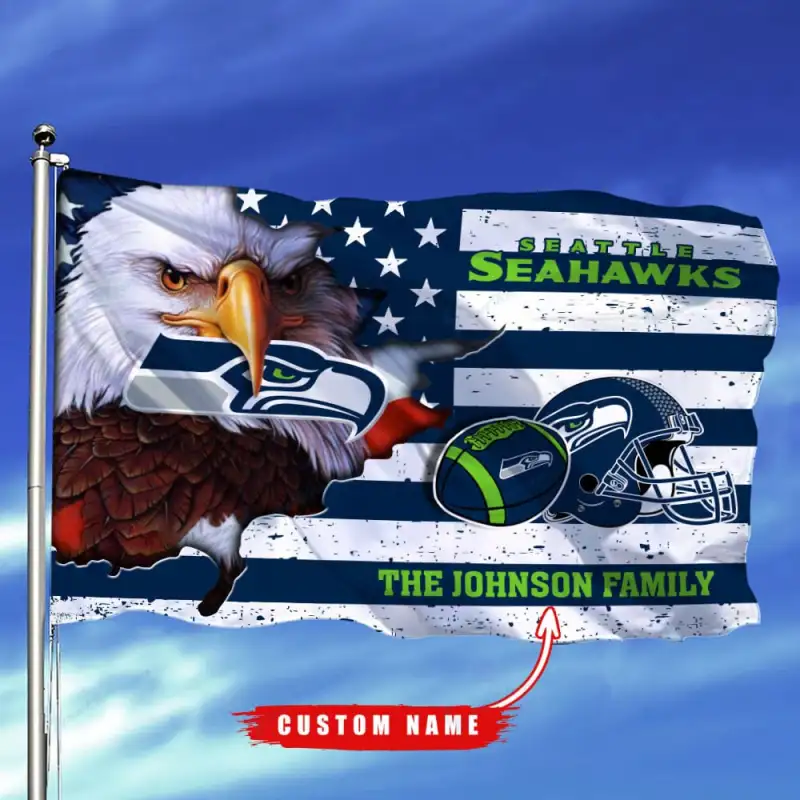 Seattle Seahawks Flag - Custom Name