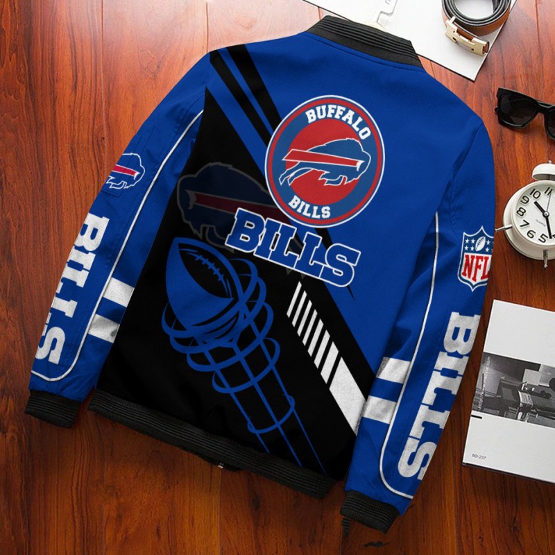 Buffalo Bills Personalized Bomber Jacket Side View
