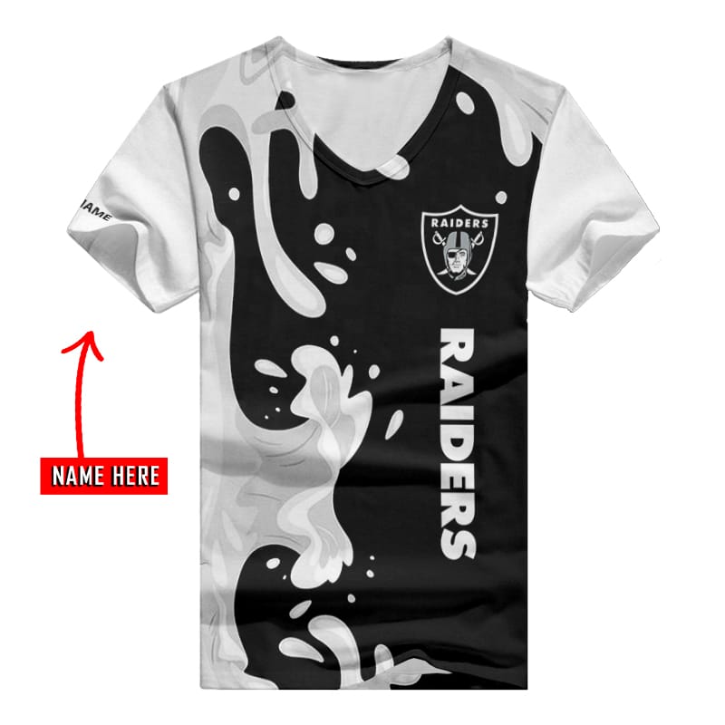 Las Vegas Raiders V-neck T-shirt Side