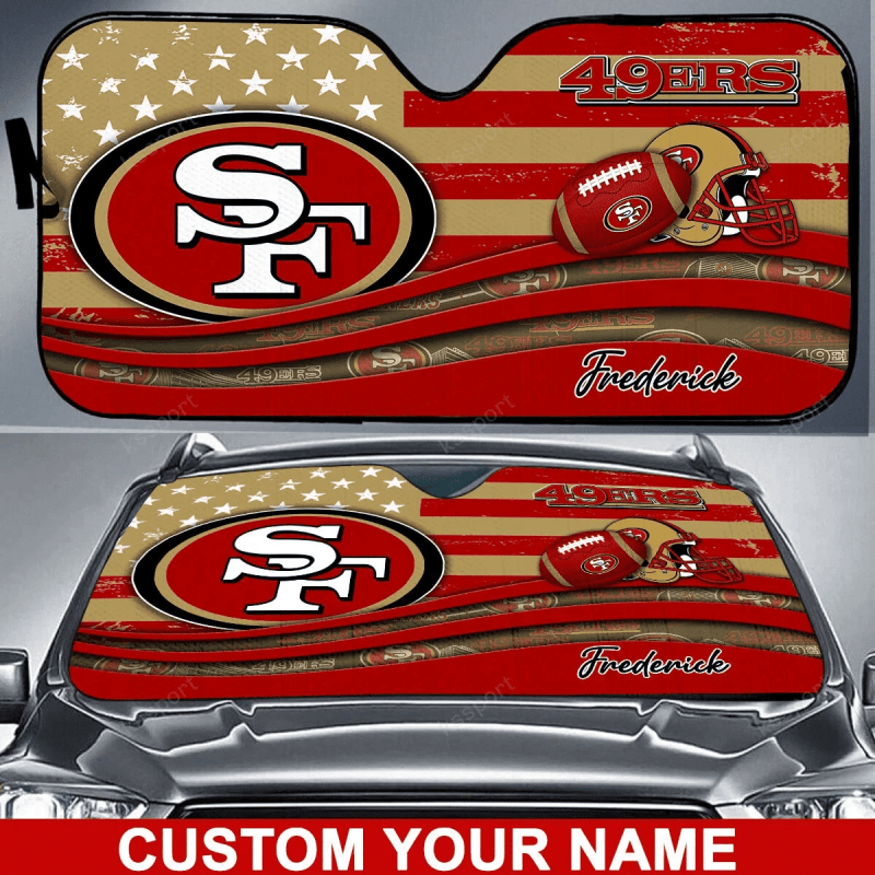 San Francisco 49ers Personalized Auto Sun Shade