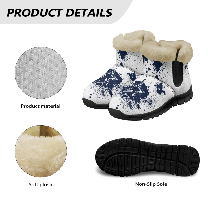 Dallas Cowboys Comfy Winter Snow Boots Image 6
