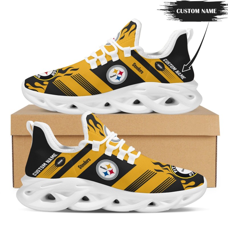 Pittsburgh Steelers Personalized Yezy Running Sneakers - Image 1