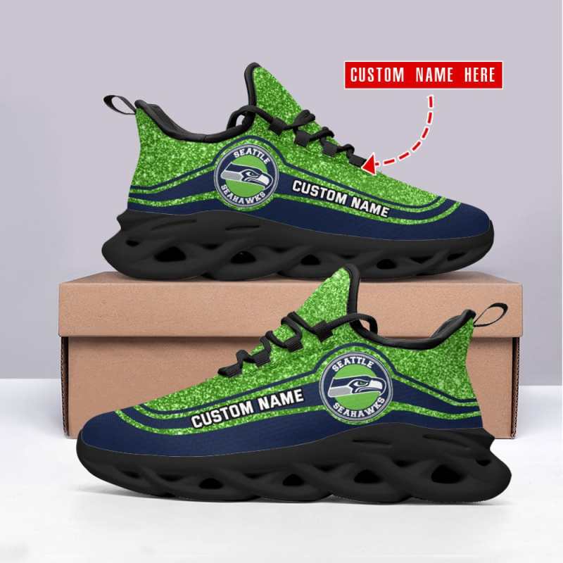 Seattle Seahawks Personalized Yeezy Sneakers 1