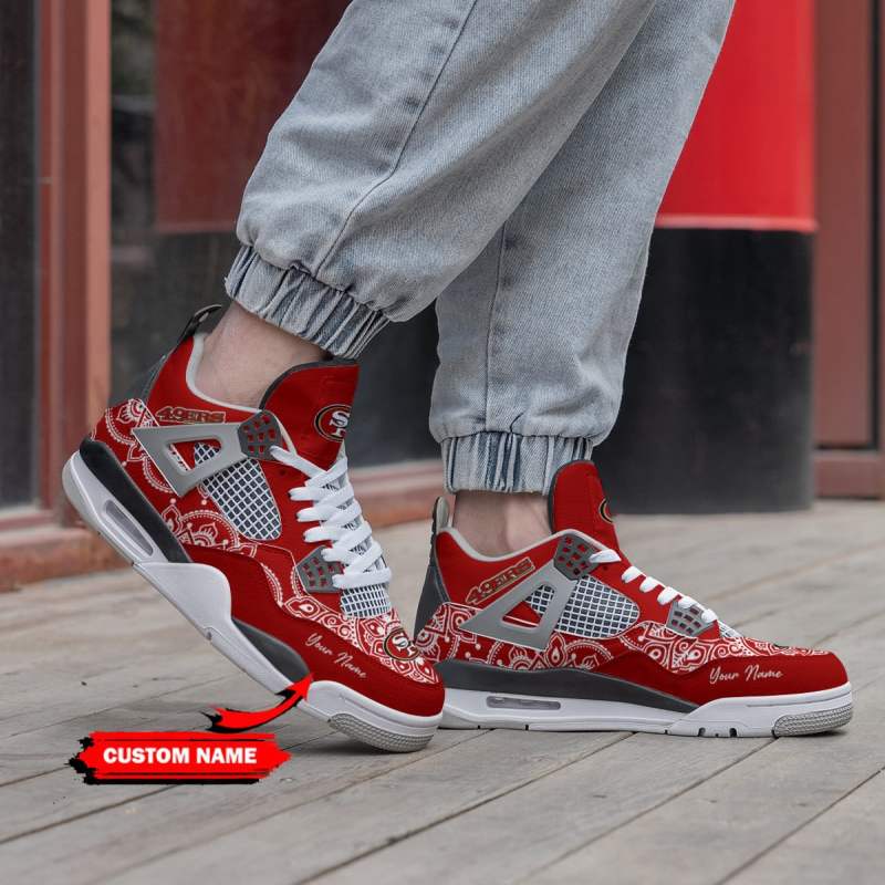 San Francisco 49ers Personalized AJ4 Sneaker