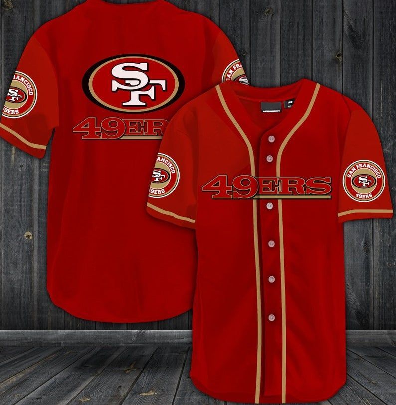 San Francisco 49ers Personalized Baseball Jersey
