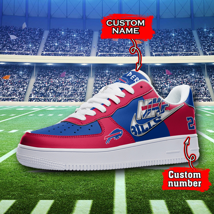 NFL Buffalo Bills Custom Name Number Air Force 1 Sneaker