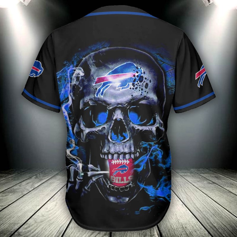 Buffalo Bills Personalized Baseball Jersey Back View